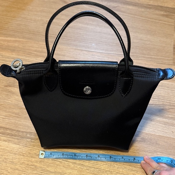 Small longchamp le pliage heavy nylon bag - black - Picture 10 of 12